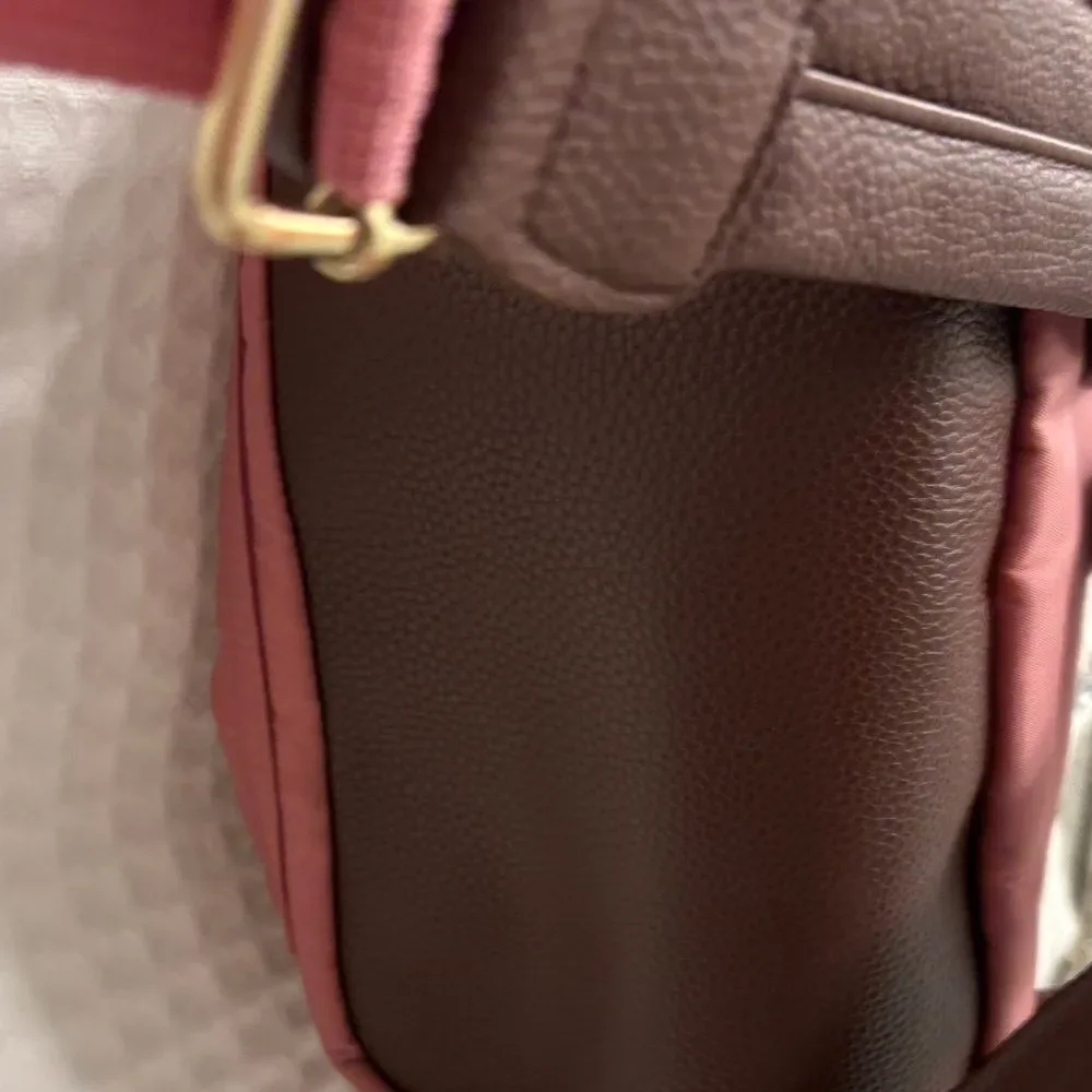 Tommy Bahama Dusty Rose Backpack with Faux Leather Brown Trim